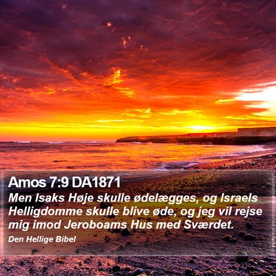 Amos 7:9 DA1871 Bible Verse Image