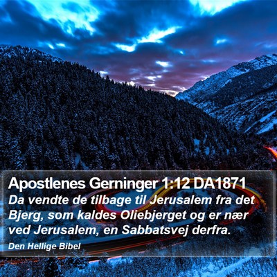 Apostlenes Gerninger 1:12 DA1871 Bible Verse Image