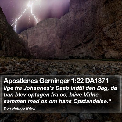 Apostlenes Gerninger 1:22 DA1871 Bible Verse Image