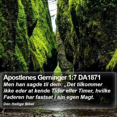 Apostlenes Gerninger 1:7 DA1871 Bible Verse Image