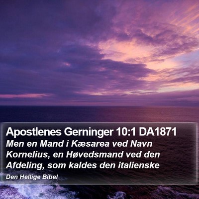 Apostlenes Gerninger 10:1 DA1871 Bible Verse Image