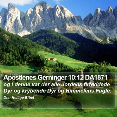 Apostlenes Gerninger 10:12 DA1871 Bible Verse Image