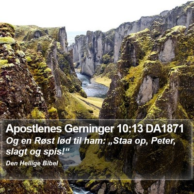 Apostlenes Gerninger 10:13 DA1871 Bible Verse Image