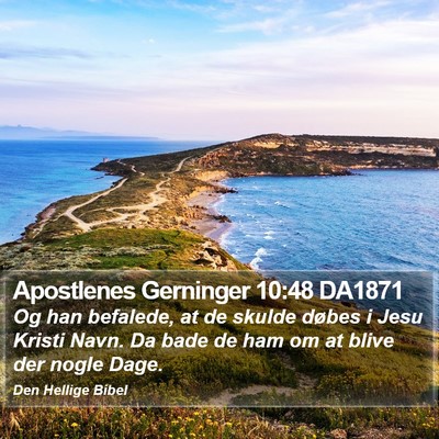 Apostlenes Gerninger 10:48 DA1871 Bible Verse Image