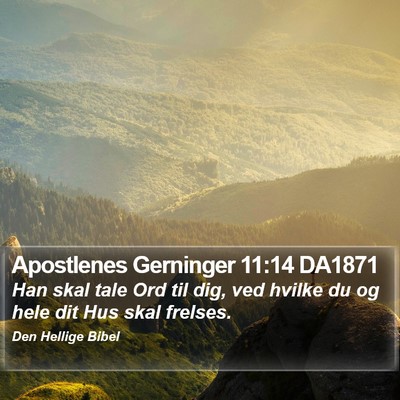 Apostlenes Gerninger 11:14 DA1871 Bible Verse Image