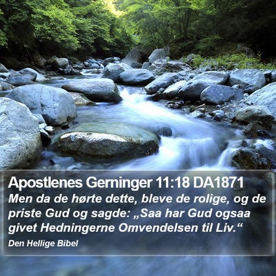 Apostlenes Gerninger 11:18 DA1871 Bible Verse Image