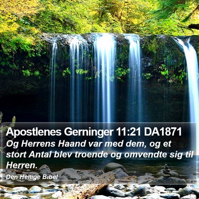 Apostlenes Gerninger 11:21 DA1871 Bible Verse Image