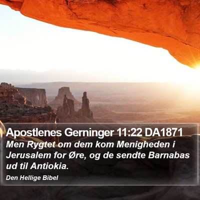 Apostlenes Gerninger 11:22 DA1871 Bible Verse Image