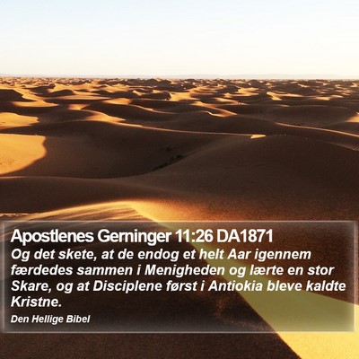 Apostlenes Gerninger 11:26 DA1871 Bible Verse Image