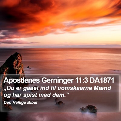 Apostlenes Gerninger 11:3 DA1871 Bible Verse Image