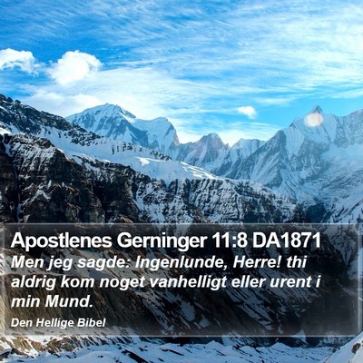 Apostlenes Gerninger 11:8 DA1871 Bible Verse Image