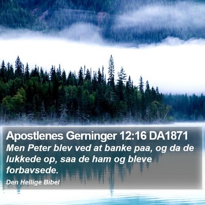 Apostlenes Gerninger 12:16 DA1871 Bible Verse Image