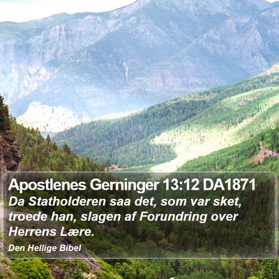 Apostlenes Gerninger 13:12 DA1871 Bible Verse Image