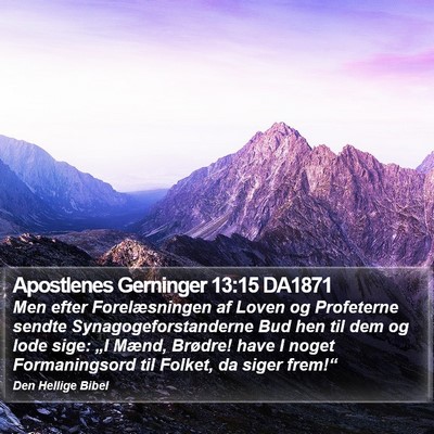 Apostlenes Gerninger 13:15 DA1871 Bible Verse Image
