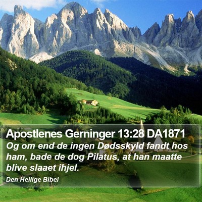Apostlenes Gerninger 13:28 DA1871 Bible Verse Image