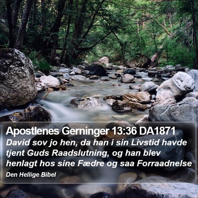 Apostlenes Gerninger 13:36 DA1871 Bible Verse Image