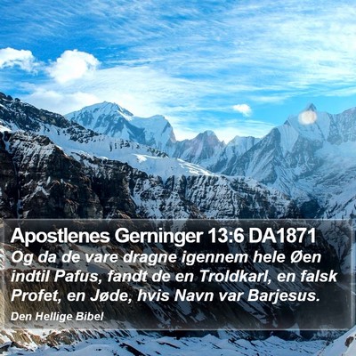 Apostlenes Gerninger 13:6 DA1871 Bible Verse Image