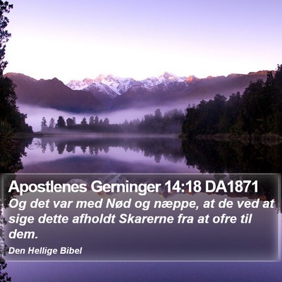 Apostlenes Gerninger 14:18 DA1871 Bible Verse Image