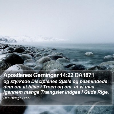 Apostlenes Gerninger 14:22 DA1871 Bible Verse Image