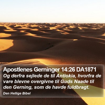 Apostlenes Gerninger 14:26 DA1871 Bible Verse Image