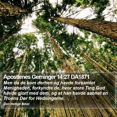Apostlenes Gerninger 14:27 DA1871 Bible Verse Image