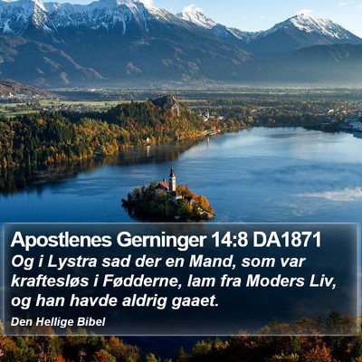 Apostlenes Gerninger 14:8 DA1871 Bible Verse Image