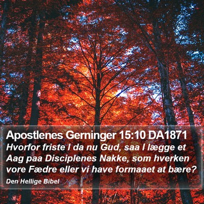 Apostlenes Gerninger 15:10 DA1871 Bible Verse Image