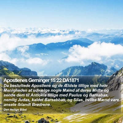 Apostlenes Gerninger 15:22 DA1871 Bible Verse Image
