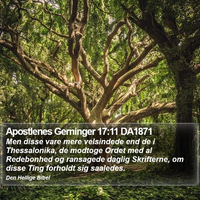Apostlenes Gerninger 17:11 DA1871 Bible Verse Image