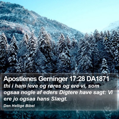 Apostlenes Gerninger 17:28 DA1871 Bible Verse Image