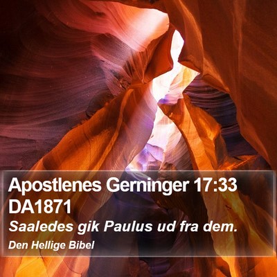 Apostlenes Gerninger 17:33 DA1871 Bible Verse Image