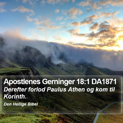 Apostlenes Gerninger 18:1 DA1871 Bible Verse Image
