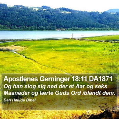 Apostlenes Gerninger 18:11 DA1871 Bible Verse Image