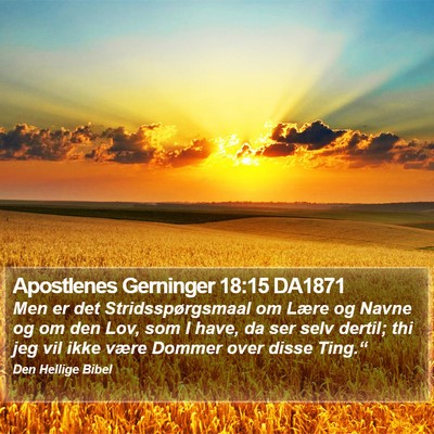 Apostlenes Gerninger 18:15 DA1871 Bible Verse Image