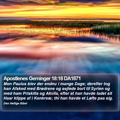 Apostlenes Gerninger 18:18 DA1871 Bible Verse Image