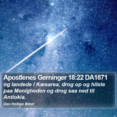 Apostlenes Gerninger 18:22 DA1871 Bible Verse Image