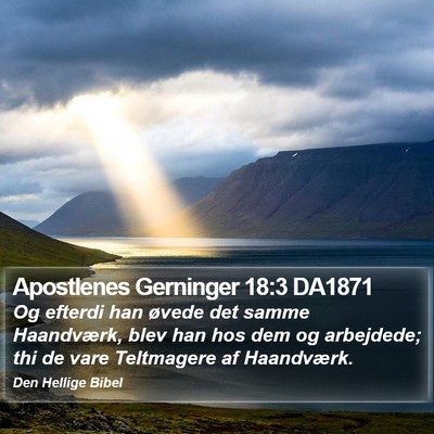 Apostlenes Gerninger 18:3 DA1871 Bible Verse Image