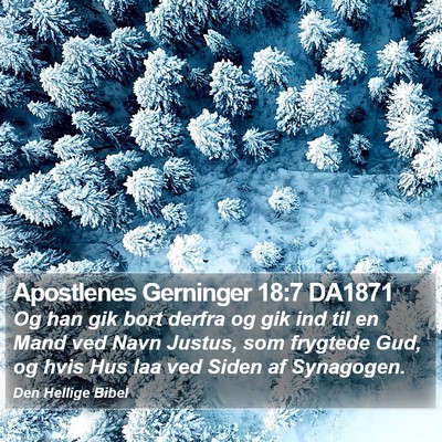 Apostlenes Gerninger 18:7 DA1871 Bible Verse Image