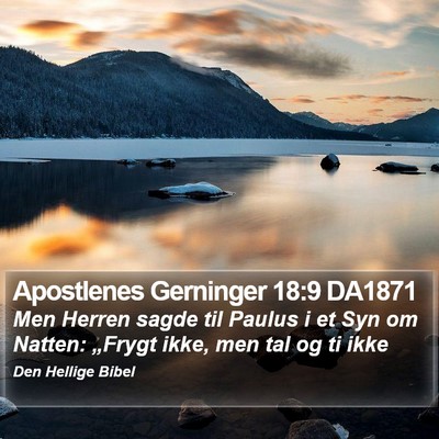 Apostlenes Gerninger 18:9 DA1871 Bible Verse Image
