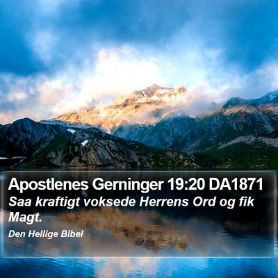 Apostlenes Gerninger 19:20 DA1871 Bible Verse Image