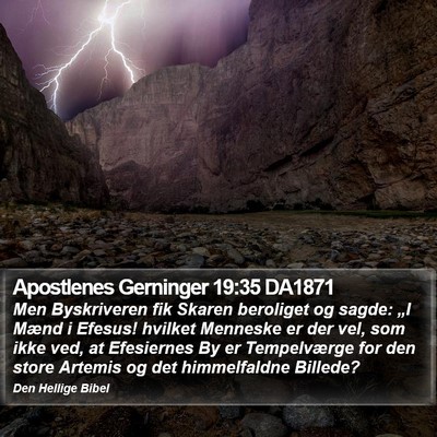 Apostlenes Gerninger 19:35 DA1871 Bible Verse Image