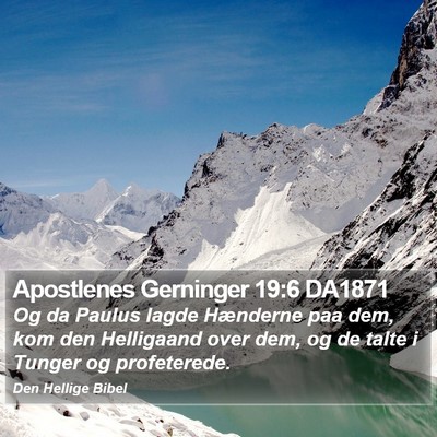 Apostlenes Gerninger 19:6 DA1871 Bible Verse Image