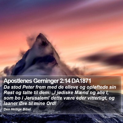 Apostlenes Gerninger 2:14 DA1871 Bible Verse Image