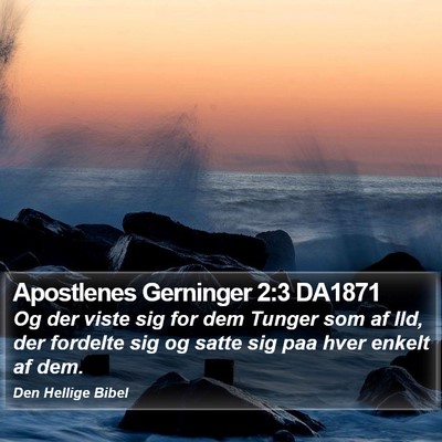 Apostlenes Gerninger 2:3 DA1871 Bible Verse Image