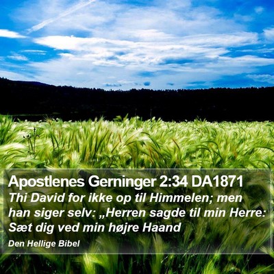 Apostlenes Gerninger 2:34 DA1871 Bible Verse Image