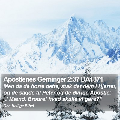 Apostlenes Gerninger 2:37 DA1871 Bible Verse Image