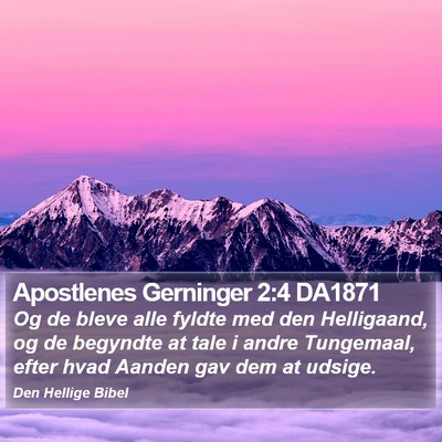 Apostlenes Gerninger 2:4 DA1871 Bible Verse Image