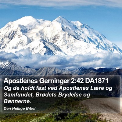 Apostlenes Gerninger 2:42 DA1871 Bible Verse Image