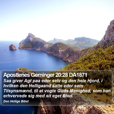Apostlenes Gerninger 20:28 DA1871 Bible Verse Image