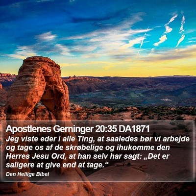 Apostlenes Gerninger 20:35 DA1871 Bible Verse Image